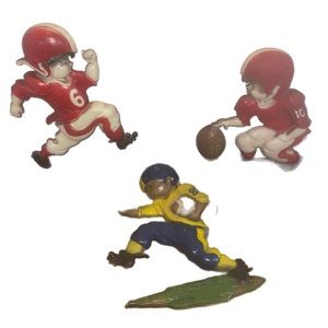 1970s Sexton Large Metal Football Wall Plaques Set of 3